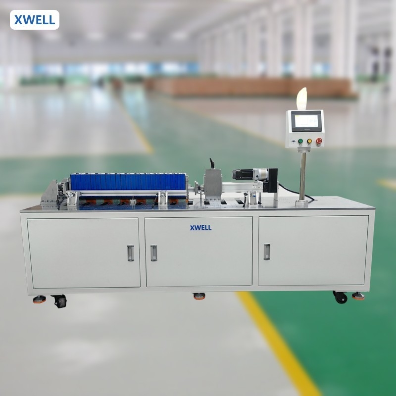 آلة ضغط تكديس خلايا البطاريات المنشورية التي يتم التحكم فيها بواسطة PLC