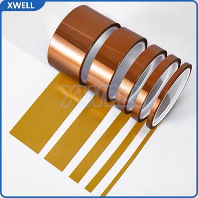 سعر جيد Heat Resistant Polyimide Film Tape High Temperature Single Sided Tape With Die Cutting, Gold Finger High Temperature Tape for Circuit Board Solder Mask Heat Resistance and Battery Insulation الانترنت