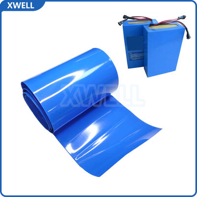 سعر جيد فيلم PVC الأزرق للفيلم الملتوي 150mm عرض 200m للفيلم 120 °C لحماية العزل الخارجي لبطارية الليثيوم الانترنت